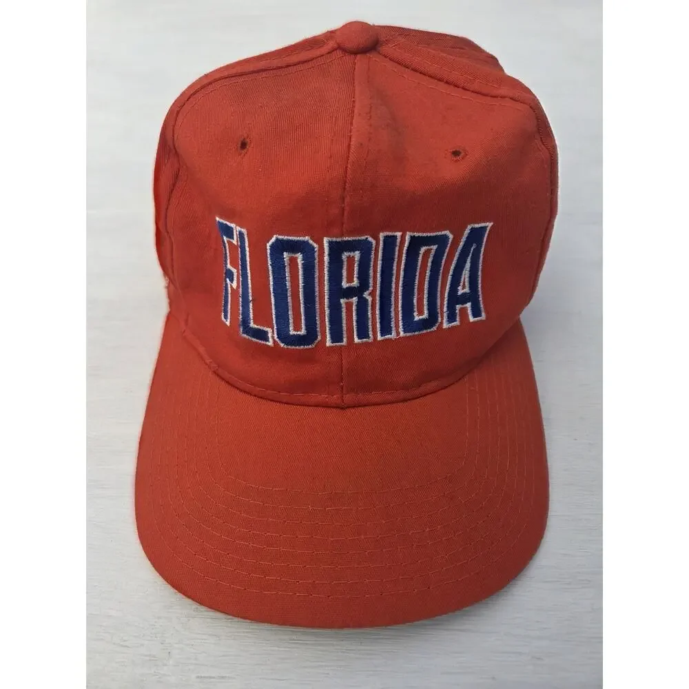 Vtg Florida Gators Snapback Hat Cap Orange Adjustable NCAA 90s Football Youth